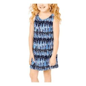 Lilly Pulitzer Kristen Dress Girls XL NWT Blue White
